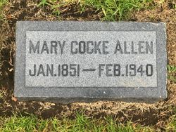 Mary <I>Cocke</I> Allen 
