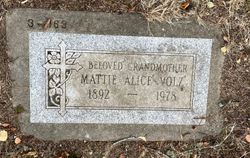 Mattie Alice <I>McCarty</I> Volz 