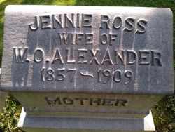 Jennie Rose <I>Ross</I> Alexander 