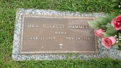 Ora <I>Duckett</I> Hammett 