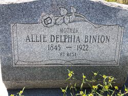 Alpha Delphia “Allie” <I>Wauson</I> Binion 