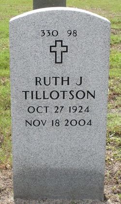 Ruth Juanita <I>Rubel</I> Tillotson 