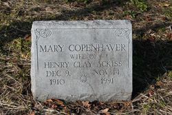 Mary <I>Copenhaver</I> Ackiss 