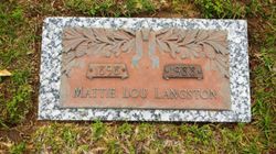 Mattie Lou <I>Andrews</I> Langston 
