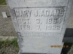 Mary Jane <I>Hadden</I> Adams 