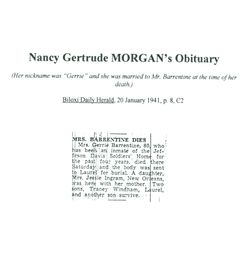 Nancy Gertrude <I>Morgan</I> Windham 
