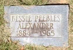 Bessie <I>Peebles</I> Alexander 