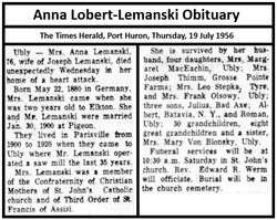 Anna <I>Lobert</I> Lemanski 