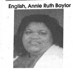 Annie Ruth <I>Crawford</I> Baylor - English 