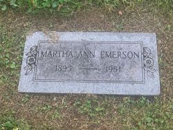 Martha Anna “Annie” <I>Moyers</I> Emerson 