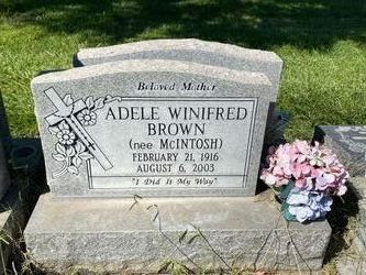 Adele Winifred <I>McIntosh</I> Brown 