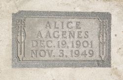 Alice <I>Matson</I> Aagenes 