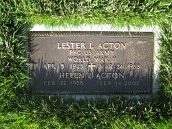 Helen L <I>Elder</I> Acton 