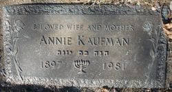 Mrs Annie Kaufman 