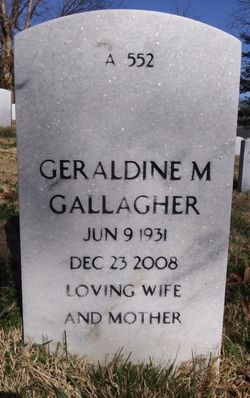 Agnes Geraldine Margaret “Geraldine” <I>O'Connor</I> Gallagher 