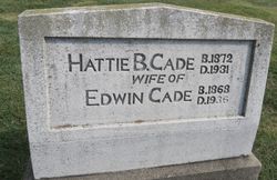 Hattie Belle <I>Harney</I> Cade 