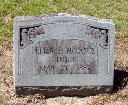 Eliza E Holt <I>Simmons</I> McCants 