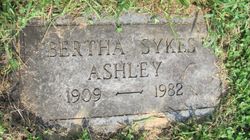 Bertha Jane <I>Sykes</I> Ashley 