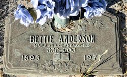 Mary Elizabeth “Bettie” <I>Fore</I> Anderson 