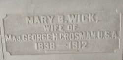Mary Baldwin <I>Wick</I> Crosman 