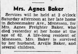 Agnes <I>Feightner</I> Baker 