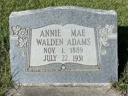 Annie Mae <I>Walden</I> Adams 