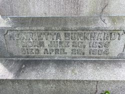 Henrietta <I>Cook</I> Burkhardt 