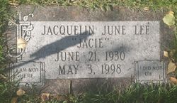 Jacquelin June “Jacie” <I>Scherf</I> Lee 