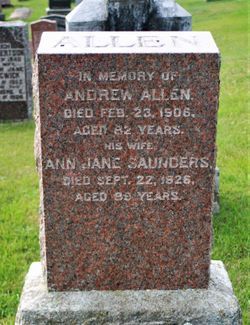 Ann Jane <I>Saunders</I> Allen 