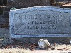Minnie <I>Fincher</I> Brown Mikell 