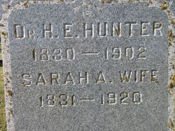 Sarah A <I>Wilson</I> Hunter 