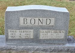 Gladys <I>Brown</I> Bond 