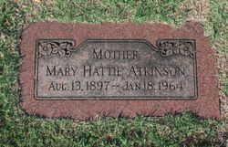 Mary Hattie <I>Drain</I> Atkinson 