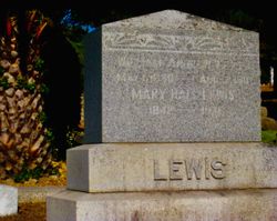 Mary Louise <I>Hall</I> Lewis 