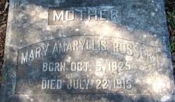 Mary Amaryllis <I>Marshall</I> Rosser 