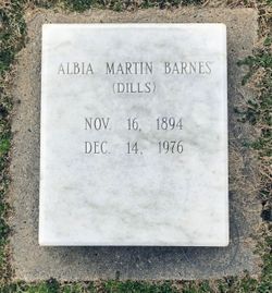 Albia Nell <I>Dills</I> Barnes 