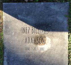 Inez <I>Billings</I> Adamson 