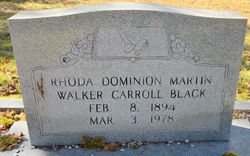 Rhoda Dominion <I>Martin</I> Walker Carroll Black 
