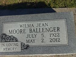 Wilma Jean <I>Moore</I> Ballenger 