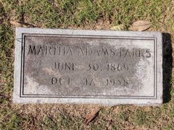 Martha Ellen <I>Adams</I> Parks 