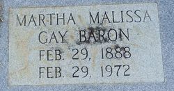 Martha Malissa <I>Gay</I> Baron 