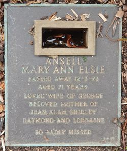 Mary Ann Elsie <I>Peterson</I> Ansell 