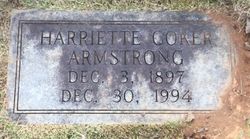 Harriette <I>Coker</I> Armstrong 