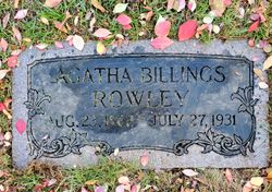 Agatha <I>Billings</I> Rowley 