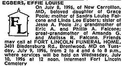Effie Louise <I>Poole</I> Egbers 