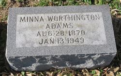 Minna <I>Worthington</I> Adams 