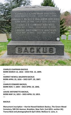 Harriet Newell <I>Baldwin</I> Backus 