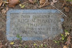 Alice Marie <I>Buskey</I> Thayer 
