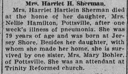 Harriet Bertolet <I>Hartline</I> Sherman 