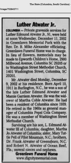 Luther Edmund Atwater Jr.